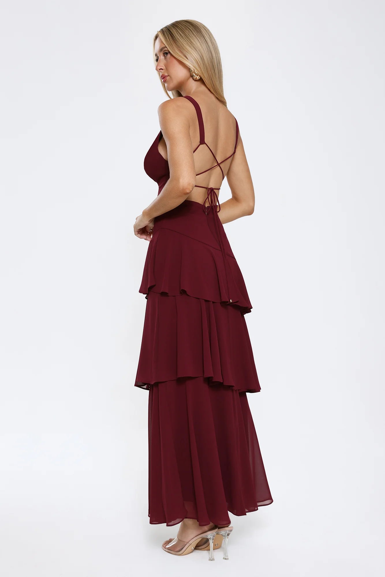 Happy Vibes Maxi Dress Wine
