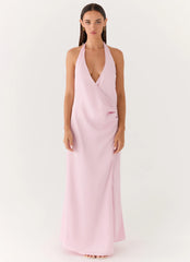 Chellie Wrap Maxi Dress - Pink