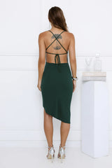 Regale Her Midi Dress Royal Green