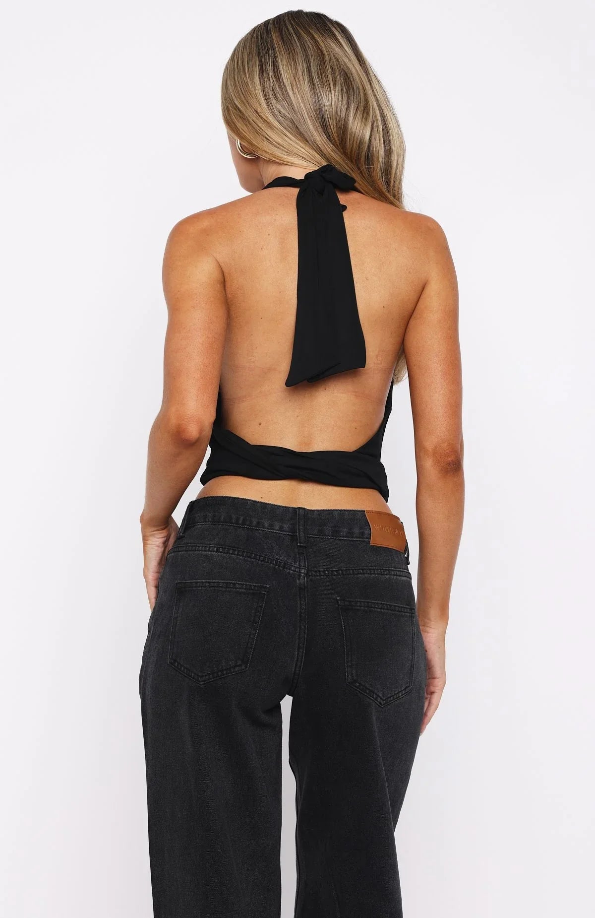 Love Me In Light Halter Top Black